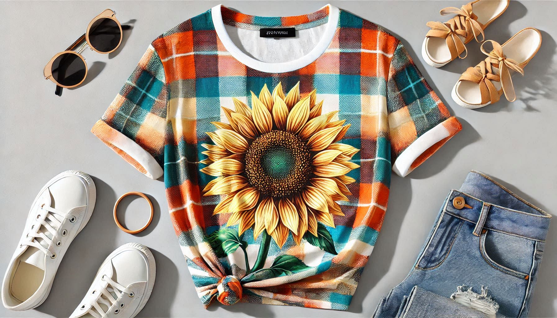 Plaid Printed Sunflower T Shirt: 5 Reasons It's Your New Favorite!